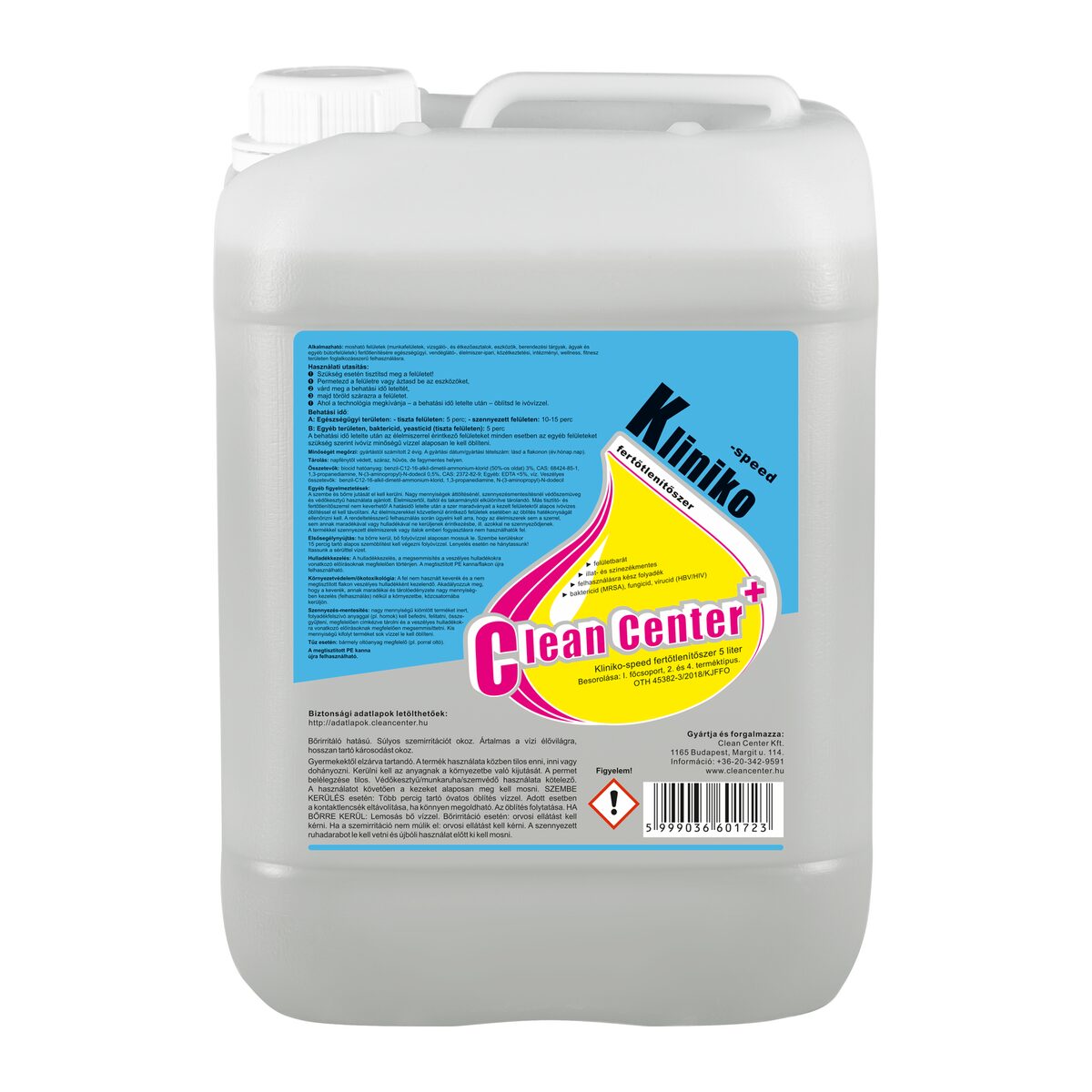 Kliniko-speed folyékony felületfertőtlenítő szer 5 liter