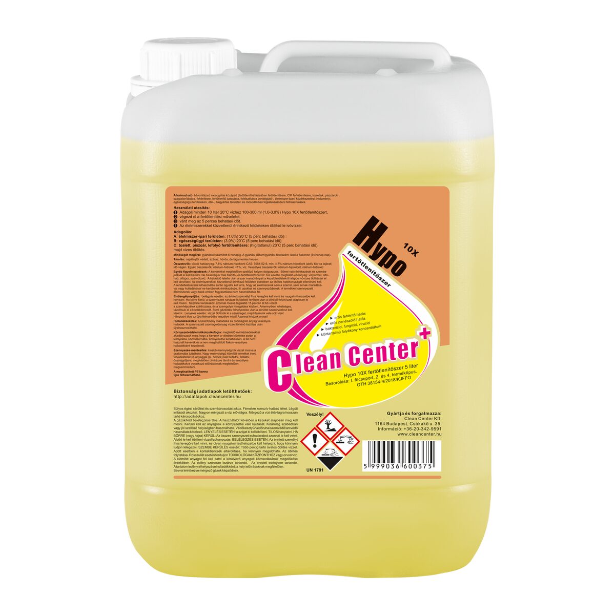 Hypo 10X fertőtlenítőszer 5 liter
